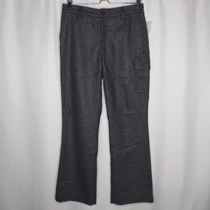 GAP Y2K Cargo Wool Trouser‎ Pants 8 High Rise Gray Straight Stretch Lined 2000s